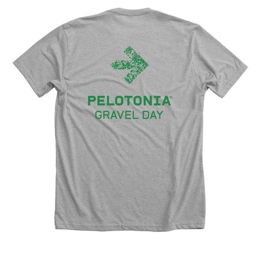 Gravel Day, a Athletic Heather Premium Unisex Tee (back-view)