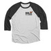 Black/brown C11, a Black and Heather White 3/4 Sleeve Baseball Tee
