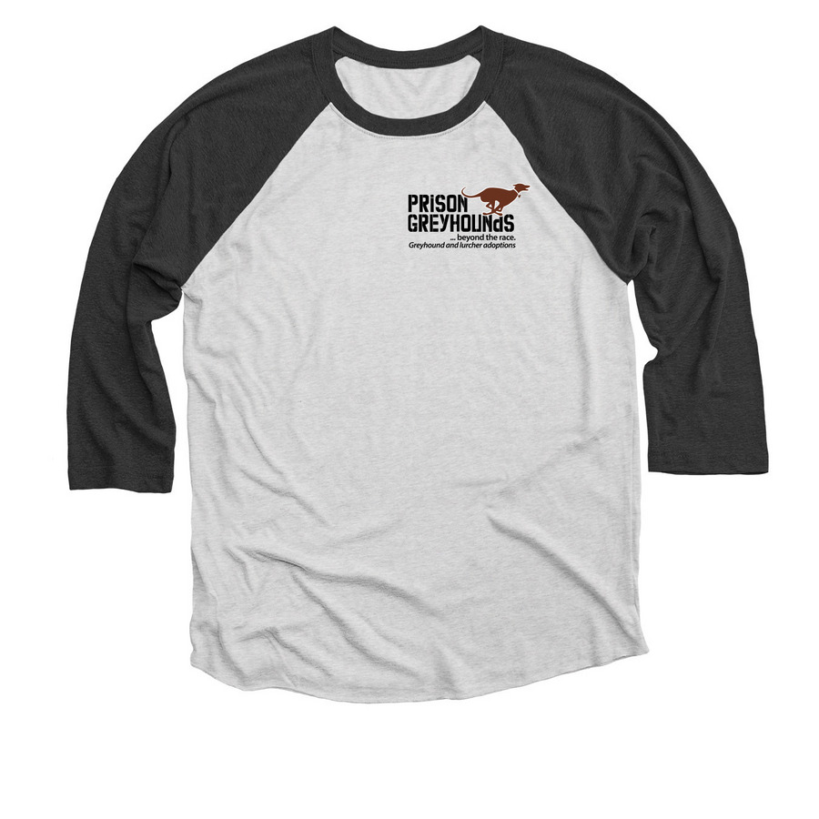 Black/brown C11, a Black and Heather White 3/4 Sleeve Baseball Tee