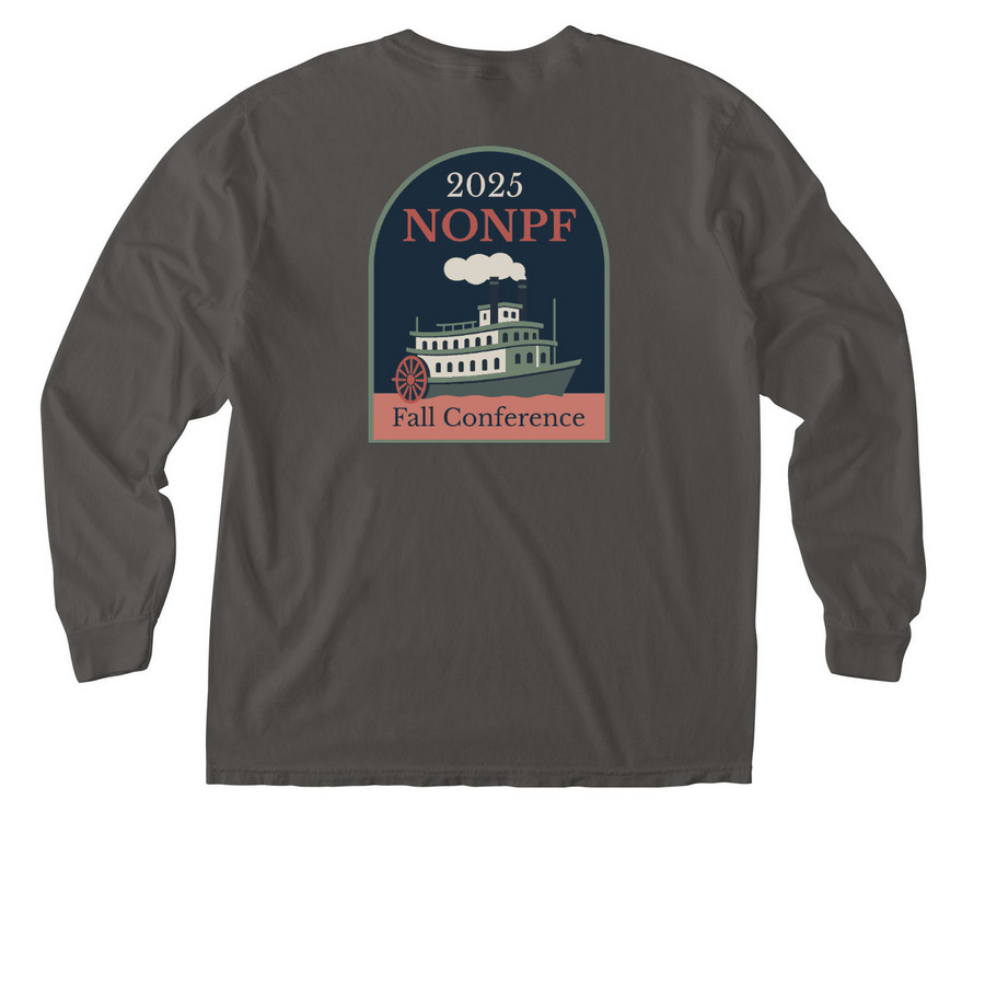 Fall Conference 2025 Shirt, a Pepper Comfort Colors Long Sleeve Pocket Tee (back-view)