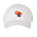 Clemson Mikey Hat, a White Printed Pigment Dye Baseball Cap