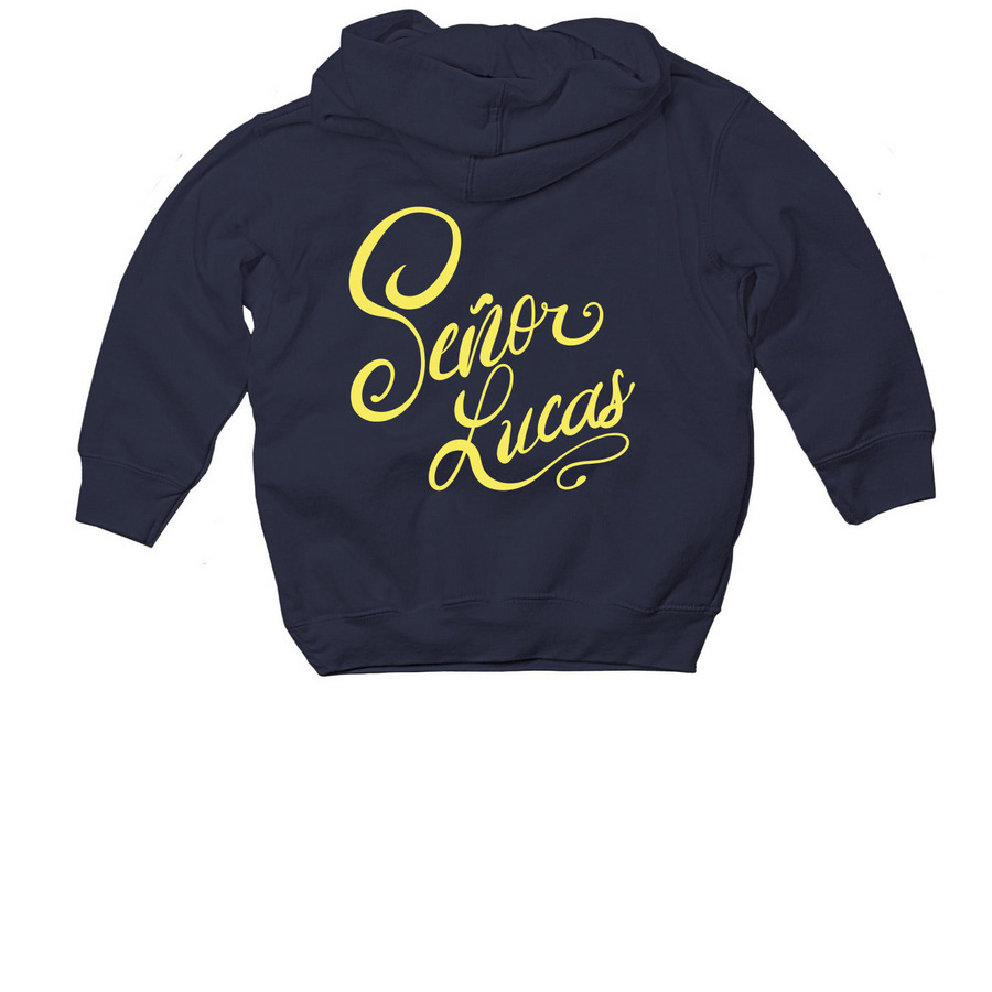 ?Se?or Lucas? Toddler Hoodie, a Navy Toddler Pullover Hoodie (back-view)