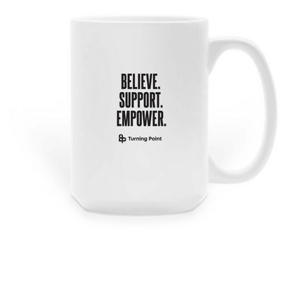Wear Your Support. Share Your Impact., a White Large Coffee Mug