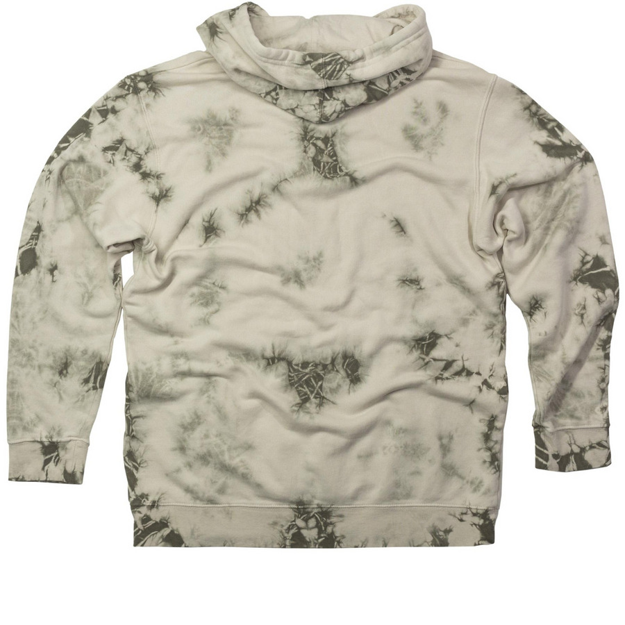 Greenbriar Winter Wear, a Olive Tie Dyed Pullover Hoodie (back-view)