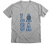 LASA stacked target apparel, a Athletic Heather Premium V-Neck Tee