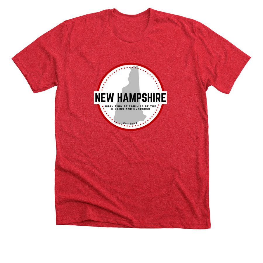 New Hampshire's Unsolved Missing & Murdered&nbsp;, a Heather Red Premium Unisex Tee