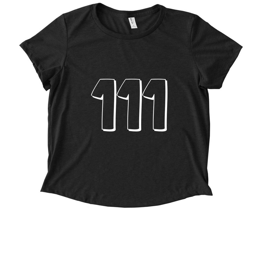 111, a Space Black Allmade Eco Triblend Women?s Scoop Neck Tee