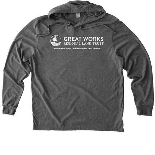 Logo w/ Towns, a Aluminum Grey Allmade Eco Triblend Hoodie Tee