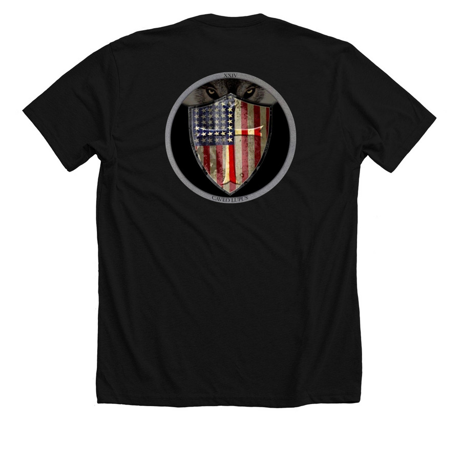 The Legacy, a Solid Black Blend Premium Unisex Tee (back-view)