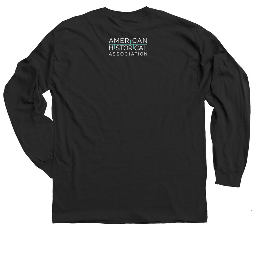 Everything Has A History (Trans Flag Shirt), a Black Classic Long Sleeve Tee (back-view)