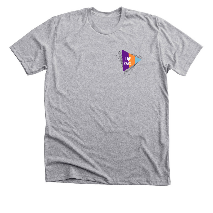 I Heart Rare, a Athletic Heather Premium Unisex Tee