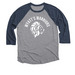 Wyatt's Warriors Team Shirts, a Vintage Navy and Premium Heather 3/4 Sleeve Baseball Tee