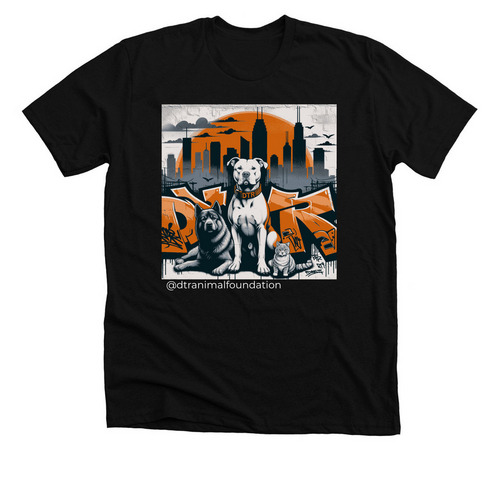 DTR GRAFFITI LINE, a Solid Black Blend Premium Unisex Tee