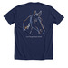 Colorful BHH Horse - Dark Colors&nbsp;, a Solid Navy Blend Premium Unisex Tee (back-view)