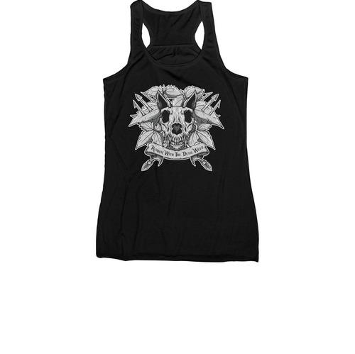 Runnin' With the Devil Weed (Tank Tops), a Black Women's Racerback