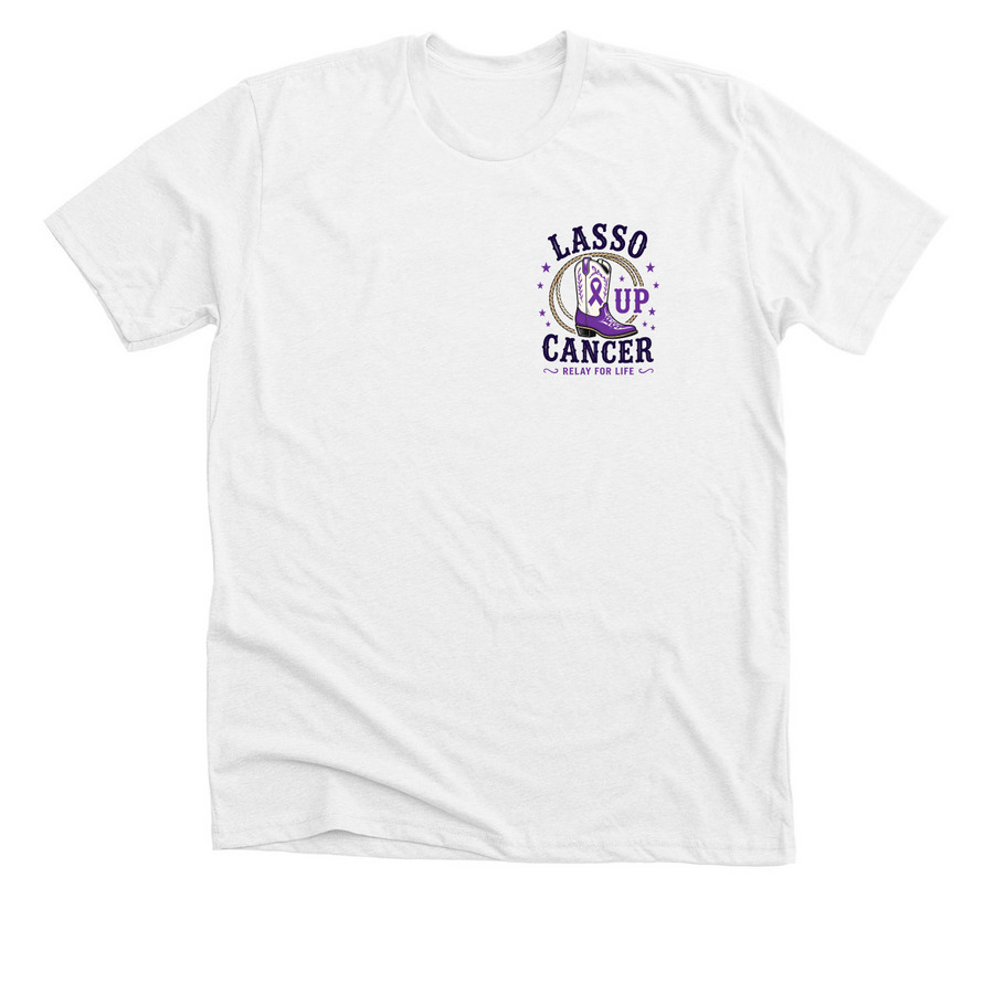 WW Lasso Up Cancer - Team Shirt, a Solid White Blend Premium Unisex Tee