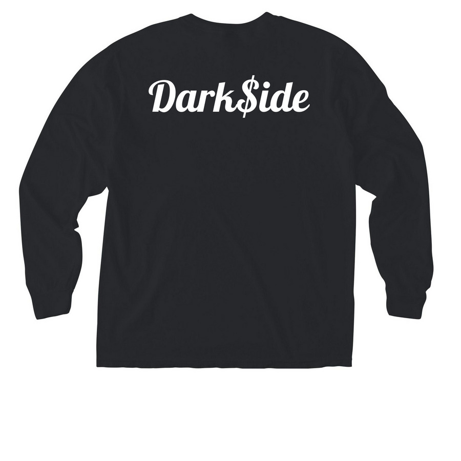 Dark$ide Diego&nbsp;, a Black Comfort Colors Long Sleeve Pocket Tee (back-view)
