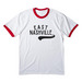 East Nashville&nbsp;, a White/ Red Cotton Ringer Tee