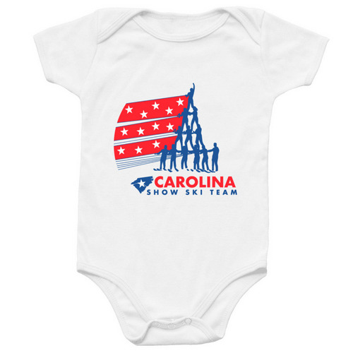 Baby Skier, a White Infant Onesie