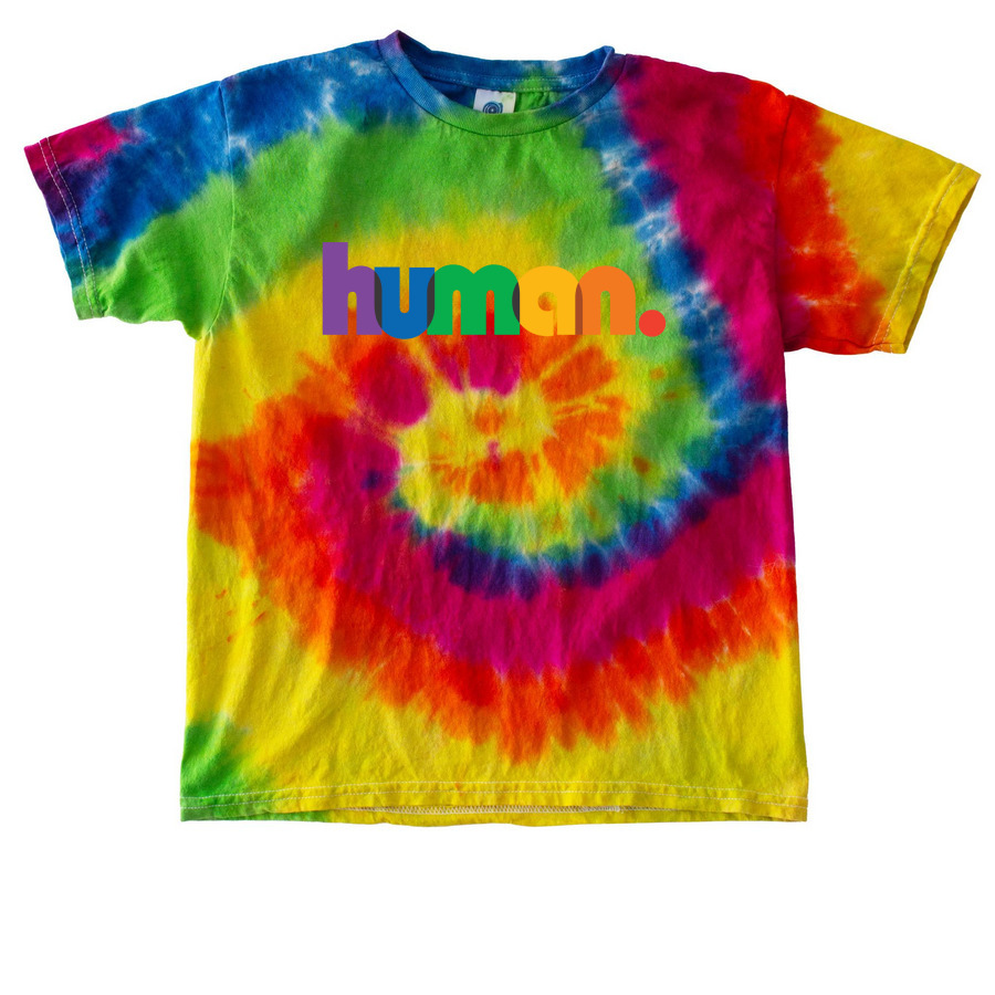 Human ? Youth Tie Dye Tee, a Moondance Youth Tie Dye Tee