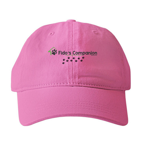 Fidos Hats, a Flamingo Printed Pigment Dye Baseball Cap