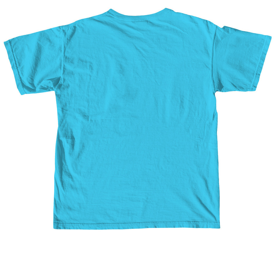 Brave like Ellie logo shirts, a Lagoon Blue Comfort Colors Unisex Tee (back-view)