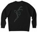 Adult Nike Crew Neck, a Black Nike Club Fleece Crewneck Sweatshirt (back-view)