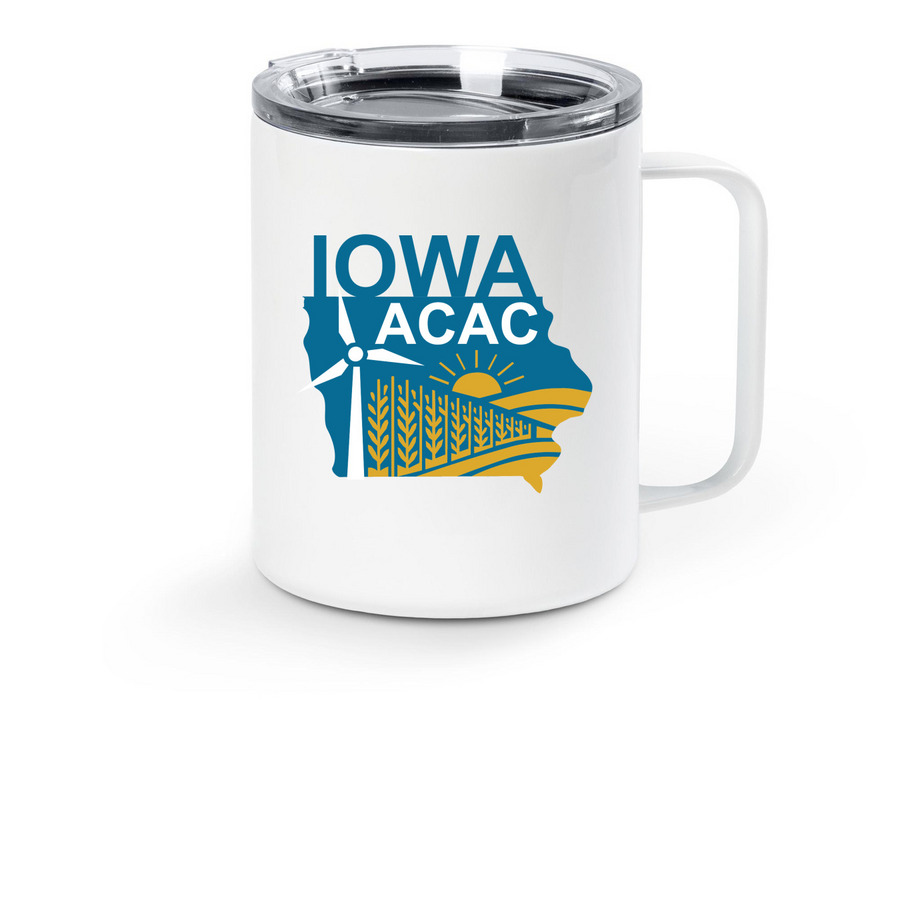 Travel Mug, a White Stainless Steel Travel Mug