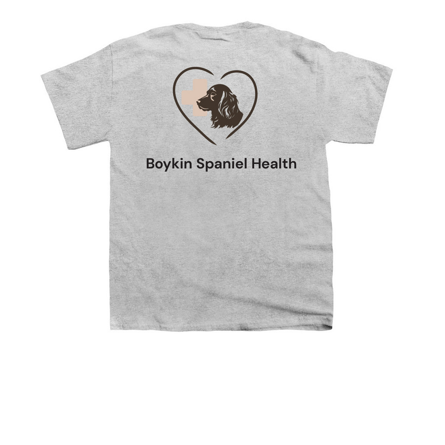 Boykin Spaniel Health T-Shirts, a Sport Grey Youth Unisex Tee (back-view)