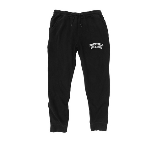 Brookfield Bulldogs Mens Joggers, a Black Midweight Fleece Joggers