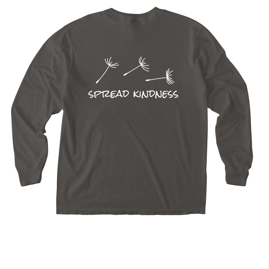 Be Kind, a Pepper Comfort Colors Long Sleeve Pocket Tee (back-view)