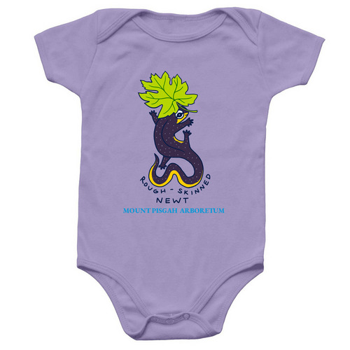 Rough Skinned Newt, a Lavender Infant Onesie