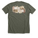 Kingdom Questions, a Heather Military Green Premium Unisex Tee (back-view)