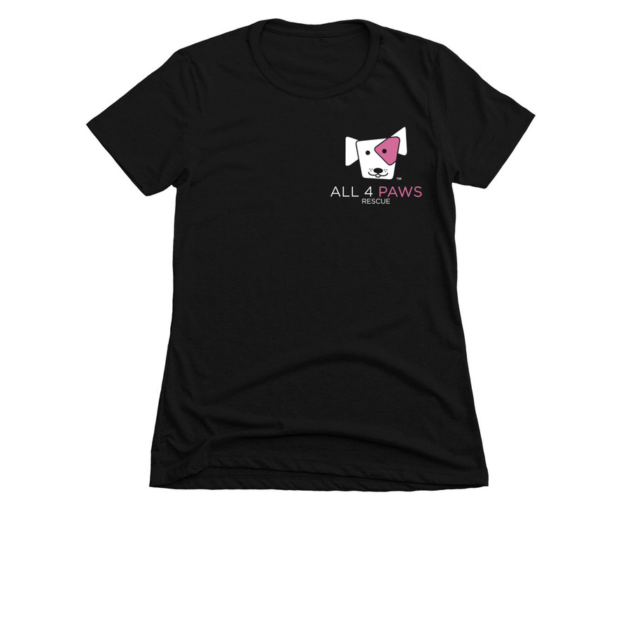 All 4 Paws Special Midnight Collection - Pink, a Black Women's Slim Fit Tee