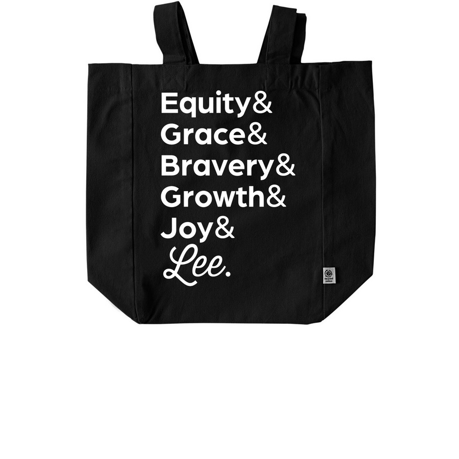 Tote - Lee Core Values, a Black Recycled Cotton Tote Bag
