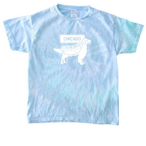 Chicago Hawk Dog, tie-dye, a Lagoon Youth Tie Dye Tee