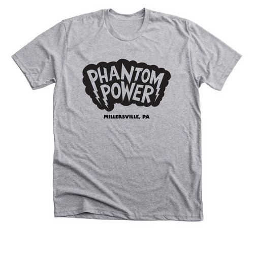 Phantom Power, Classic Logo - Black, a Athletic Heather Premium Unisex Tee