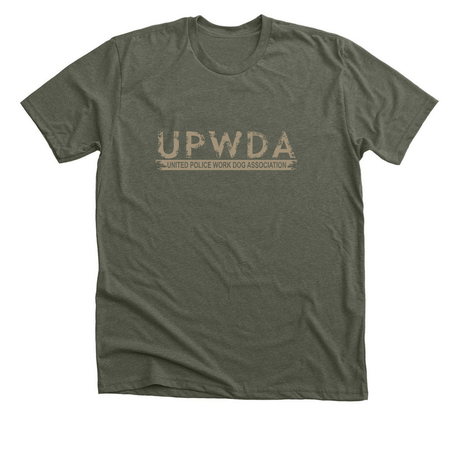 UPWDA Field Green Collection, a Heather Military Green Premium Unisex Tee