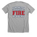Support the Huntington North Fire Academy, a Athletic Heather Premium Unisex Tee (back-view)