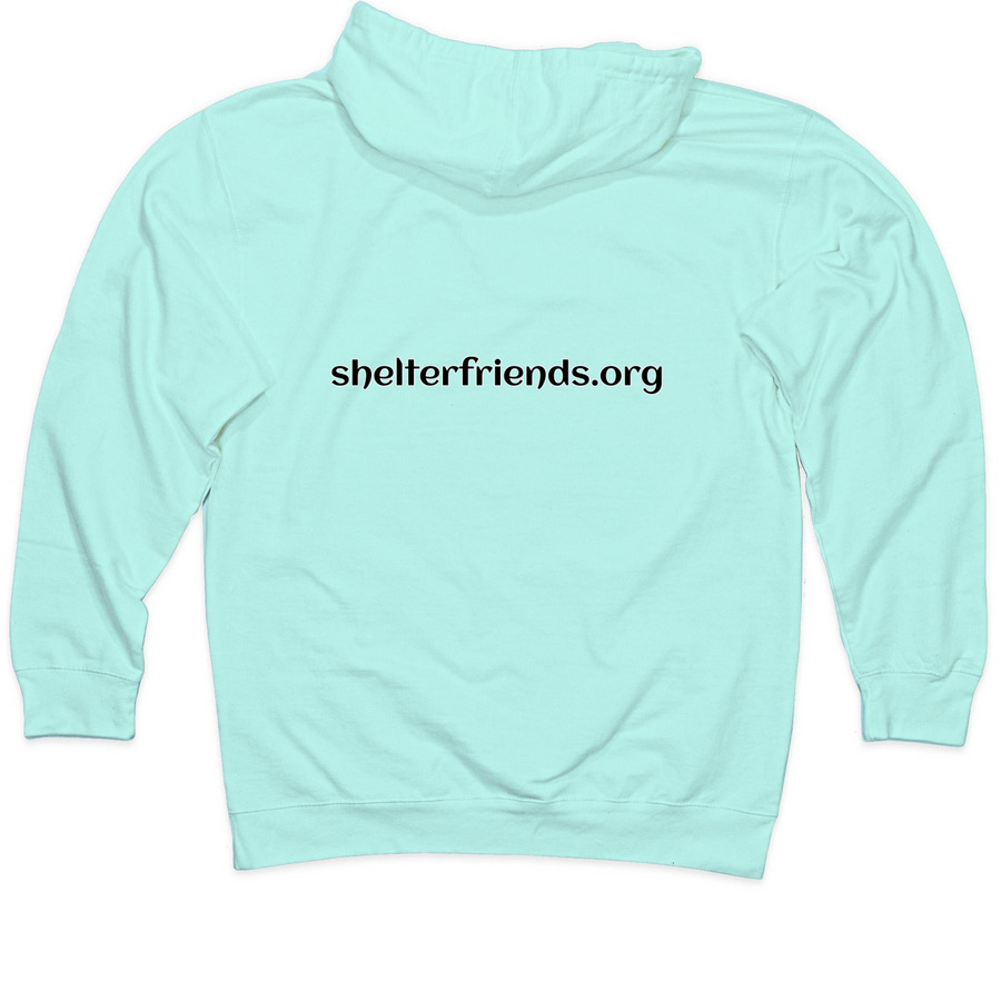 Be the good, a Mint Midweight Pullover Hoodie (back-view)