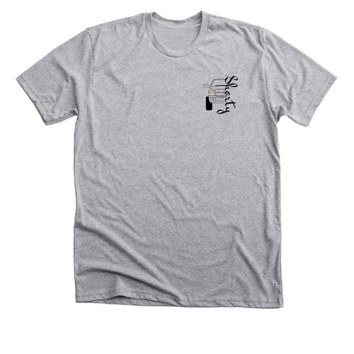 Black print tees, a Athletic Heather Premium Unisex Tee