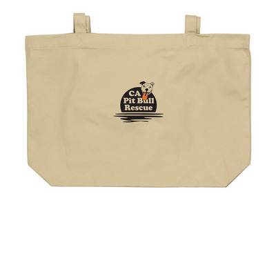 CA Pit Bull - Sunset Totes, a Oyster Large Organic Cotton Tote Bag