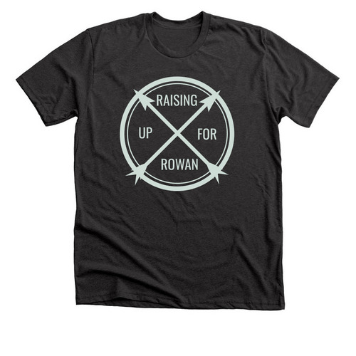 RAISING UP for ROWAN ARROW, a Dark Grey Heather Premium Unisex Tee