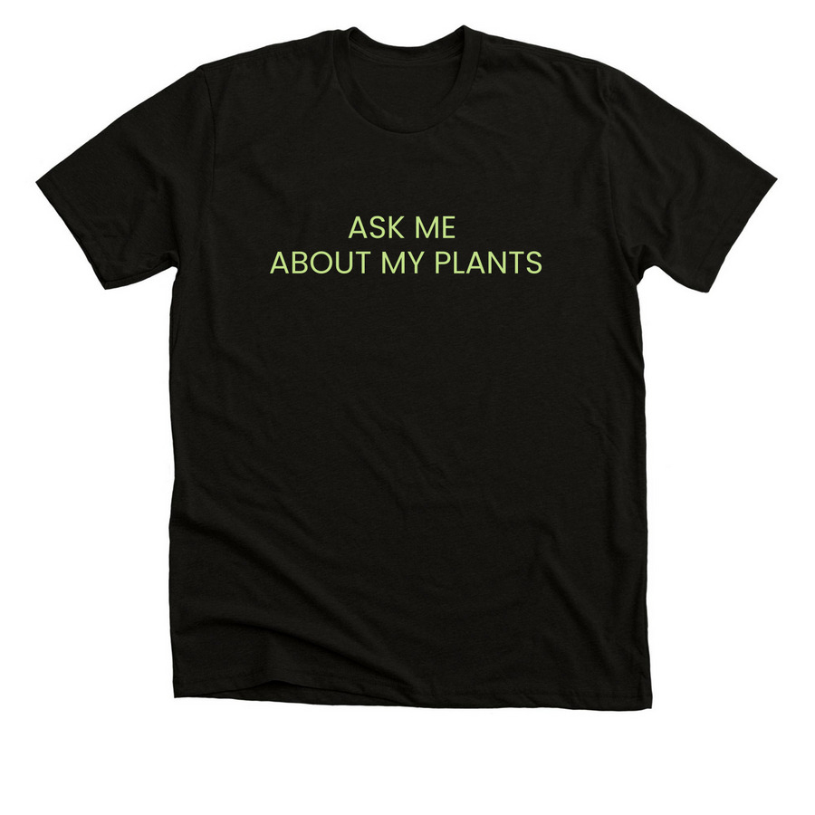 Small Talk I'm Here For, a Black Heather Premium Unisex Tee