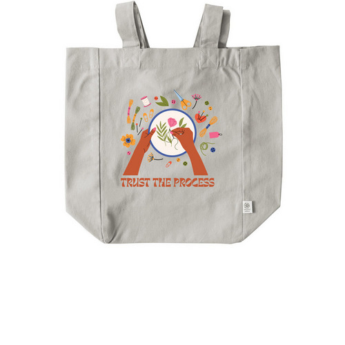 Trust the Process Totebags, a Natural Recycled Cotton Tote Bag