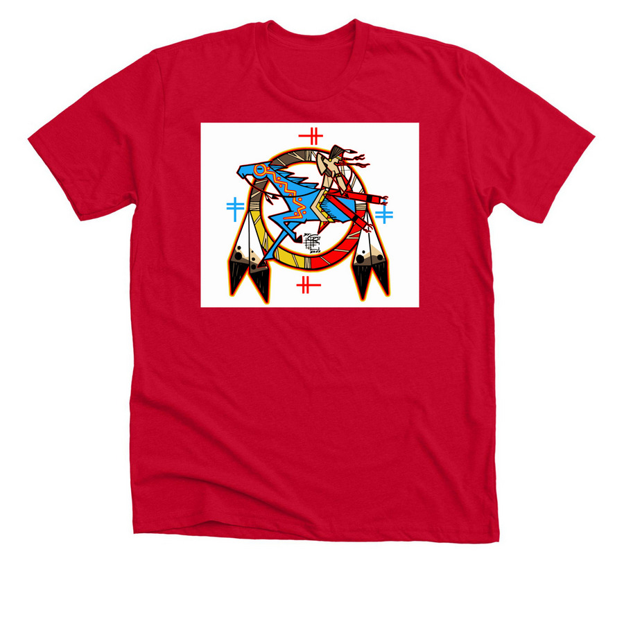 Zuya Wicasa, a Solid Red Blend Premium Unisex Tee