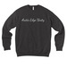 AEU Relaxed Script Print Sweatshirt, a Dark Grey Heather Premium Drop Shoulder Sweatshirt