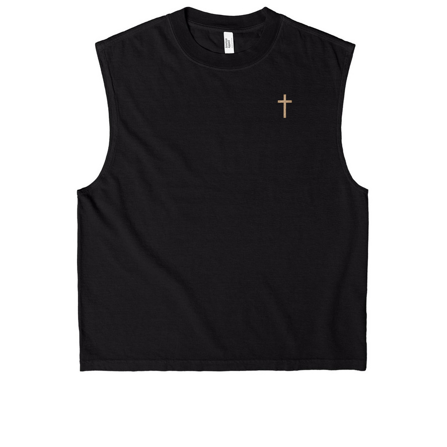 Premium dodge muscle shirt, a True Black Heavyweight Garment Dye Muscle Tee