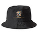 Less People HAT, a Black Printed Bucket Hat
