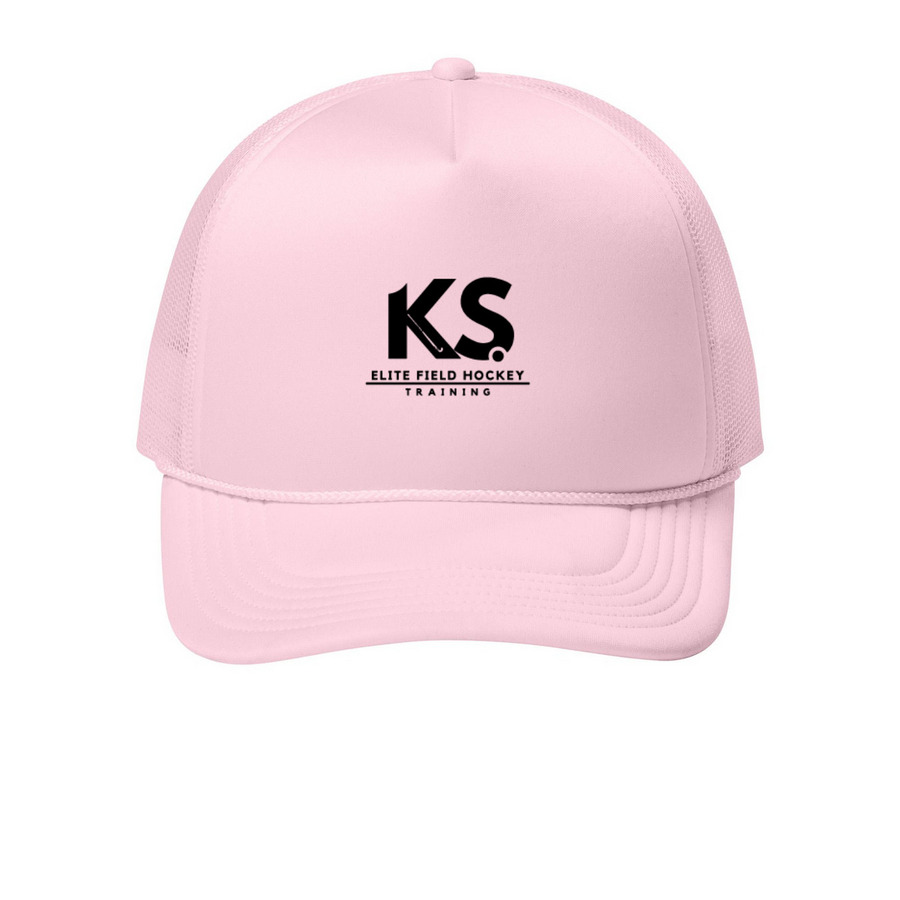 Hats, a Cloud Pink Printed Foam Trucker Hat